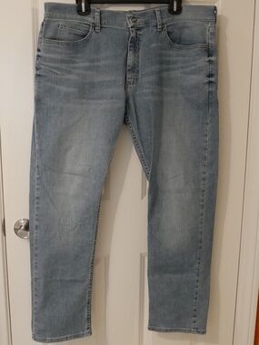 Lee Mens Dungarees Slim-Fit Washed Denim Jeans~